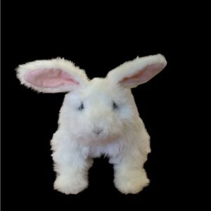 FurReal Friends 2011 Hop n’ Cuddle Interactive White Bunny Rabbit Moves WORKS